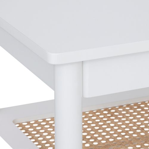 Table De Console, Meuble De Console En Bois Coloris Blanc - L. 110 X P. 40  X H. 80  Cm