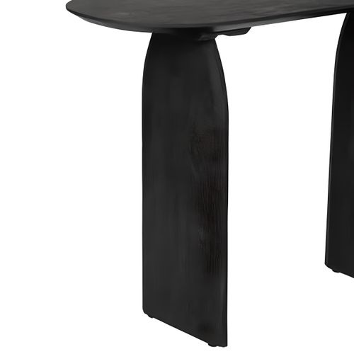 Table De Console, Meuble De Console En Bois De Manguier Coloris Noir - L. 110 X P. 45 X H. 77 Cm