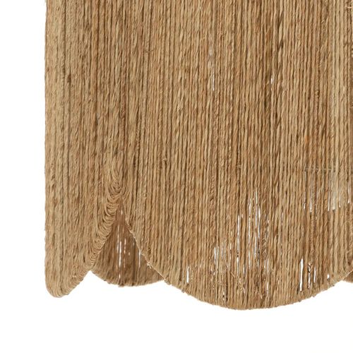 Lampe Suspendue, Suspension Luminaire En Fer Blanc Et Bois De Jute Coloris Naturel