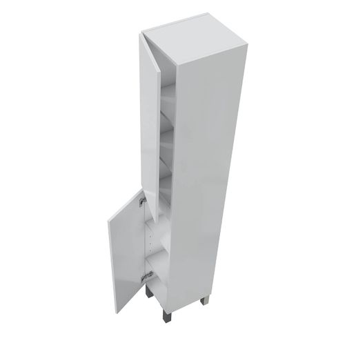 Colonne De Salle De Bain Avec 2 Portes Sans Poignée Coloris Blanc