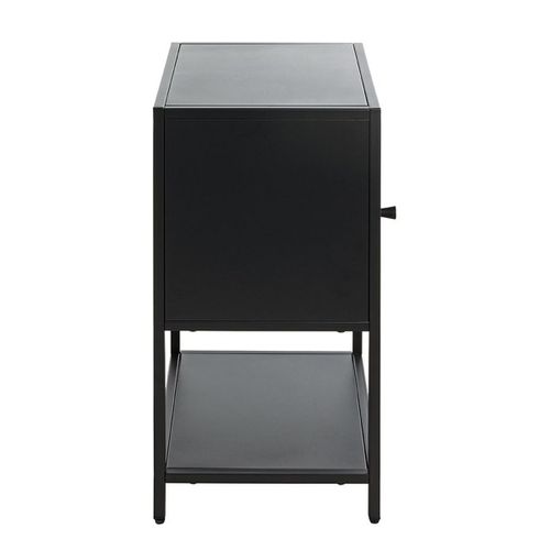 Meuble Console, Table Console En Métal Coloris Noir -longueur 45 X Profondeur 30 X Hauteur 60 Cm