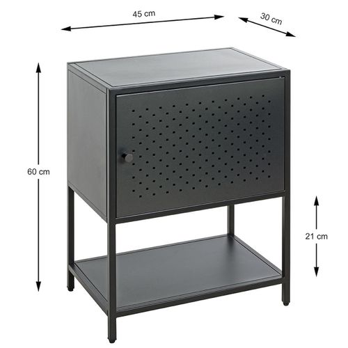 Meuble Console, Table Console En Métal Coloris Noir -longueur 45 X Profondeur 30 X Hauteur 60 Cm