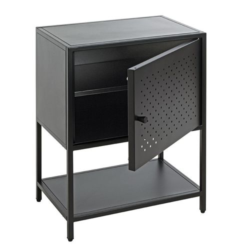 Meuble Console, Table Console En Métal Coloris Noir -longueur 45 X Profondeur 30 X Hauteur 60 Cm