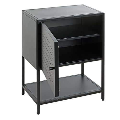 Meuble Console, Table Console En Métal Coloris Noir -longueur 45 X Profondeur 30 X Hauteur 60 Cm