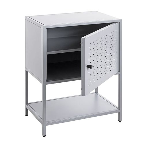 Meuble Console, Table Console En Métal Coloris Gris -longueur 45 X Profondeur 30 X Hauteur 60 Cm