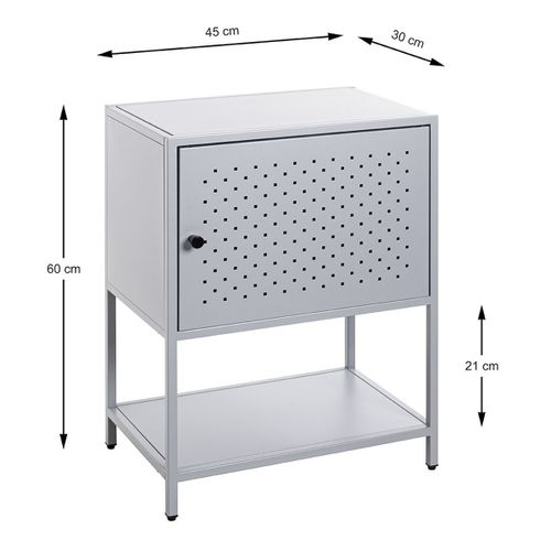 Meuble Console, Table Console En Métal Coloris Gris -longueur 45 X Profondeur 30 X Hauteur 60 Cm