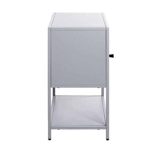 Meuble Console, Table Console En Métal Coloris Gris -longueur 45 X Profondeur 30 X Hauteur 60 Cm