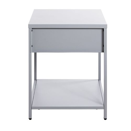 Meuble Console, Table Console En Métal Coloris Gris  -longueur 40 X Profondeur 40 X Hauteur 53 Cm