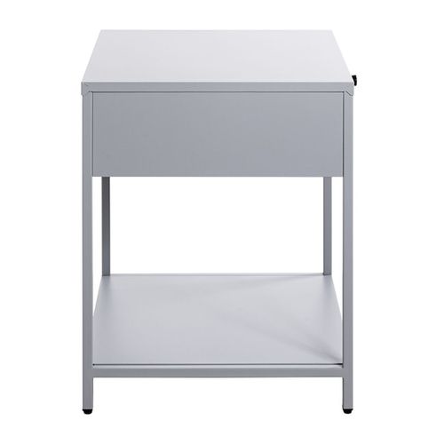 Meuble Console, Table Console En Métal Coloris Gris  -longueur 40 X Profondeur 40 X Hauteur 53 Cm