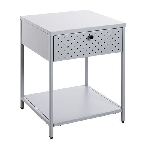Meuble Console, Table Console En Métal Coloris Gris  -longueur 40 X Profondeur 40 X Hauteur 53 Cm