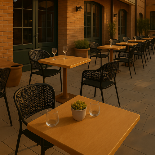 Lot De 4 Chaises De Jardin Empilables En Résine Coloris anthracite - L. 59 X P. 56 X H. 79 Cm