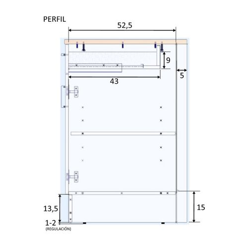 Meuble Bas De Cuisine Avec Plan De Travail , Coloris Blanc Brillant /chêne Canadien