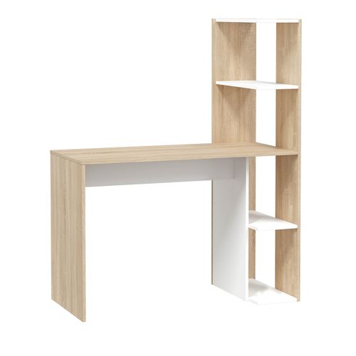 Table Du Bureau, Meuble Du Bureau Réversible Avec Étagère En Bois