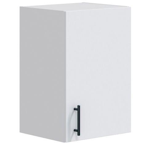 Meuble à Suspendre, Meuble Haut De Cuisine Mural Avec 1 Porte Coloris Blanc Brillant
