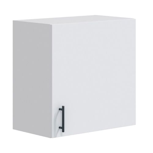 Meuble à Suspendre, Meuble Haut Pour Cuisine Avec 1 Porte Coloris Blanc Brillant