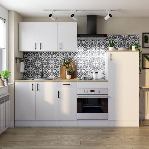 Meuble à Suspendre, Meuble Haut Pour Cuisine Avec 2 Portes Coloris Blanc Brillant