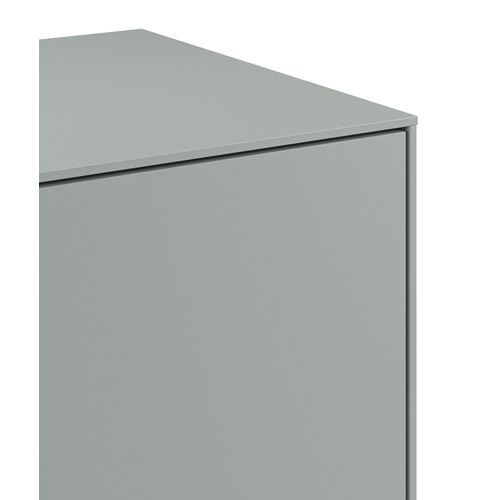 Buffet, Meuble De Rangement Aspect Bois Avec 2 Portes Coloris Vert, Pieds En Métal Noir