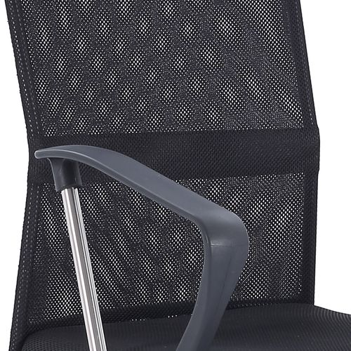 Chaise Du Bureau Pivotante En Simili-cuir Coloris Noir Et Métal Coloris Chromé