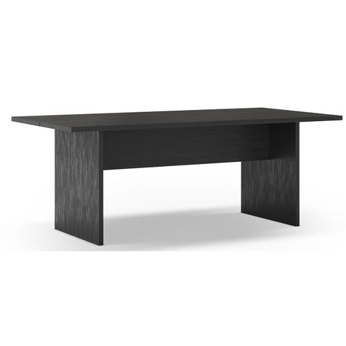 Table à Manger, Table De Repas Rectangulaire Aspect Bois Coloris Noir - L. 200 X P. 100 X H. 75 Cm