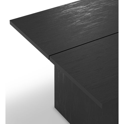 Table à Manger, Table De Repas Rectangulaire Aspect Bois Coloris Noir - L. 200 X P. 100 X H. 75 Cm