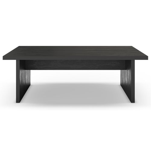 Table Basse, Table De Salon Rectangulaire Aspect Bois Coloris Noir - L. 120 X P. 70 X H. 40 Cm