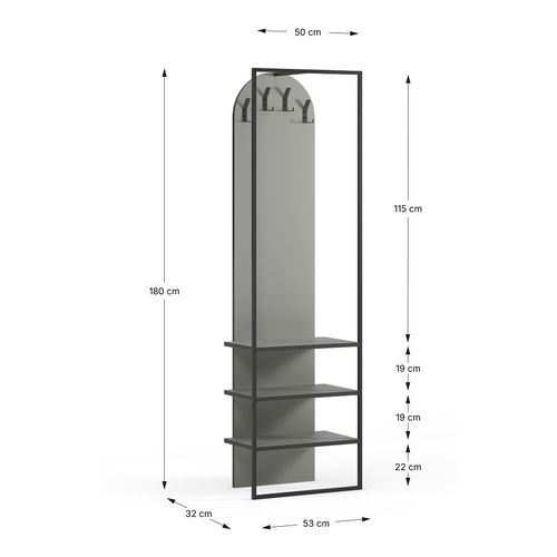 Meuble D'entrée, Buffet D'entrée Aspect Bois Coloris Vert Et Métal Noir
