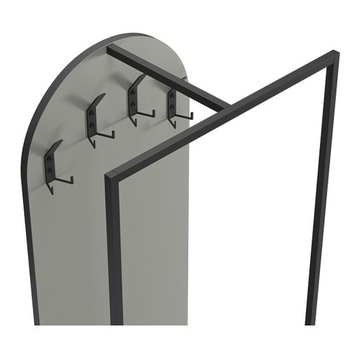 Meuble D'entrée, Buffet D'entrée Aspect Bois Coloris Vert Et Métal Noir