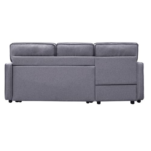 Canapé Lit, Canapé De Salon Avec Accoudoirs En Tissu Coloris Gris - L. 210 X P. 85 X H. 90 Cm