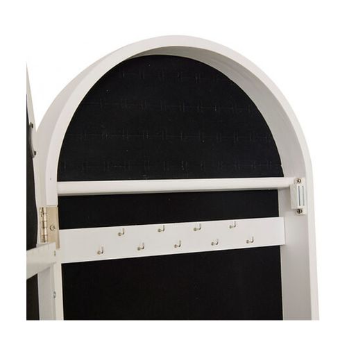 Armoire à Bijoux Avec Miroir Lili Coloris Blanc- Longueur 38 X Profondeur 34 X Hauteur 158 Cm