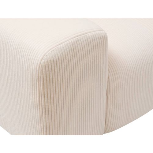 Canapé 3 Places Sofa Fauteuil Coloris Ivoire - Longueur 212 X Profondeur 97 X Hauteur 76 Cm