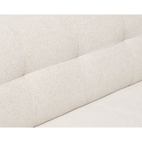Canapé 3 Places Sofa Fauteuil Coloris Ivoire - Longueur 203 X Profondeur 90 X Hauteur 71 Cm