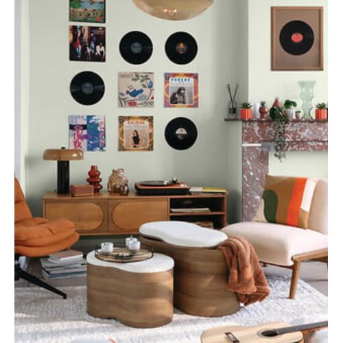 Fauteuil Revêtu De Tissu Bouclette Coloris Ivoire - Longueur 61,4 X Profondeur 75,5 X Hauteur 76 Cm