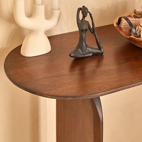 Table D'appoint Console En Bois D'acacia - Longueur 110 X Largeur 45 X Hauteur 77 Cm