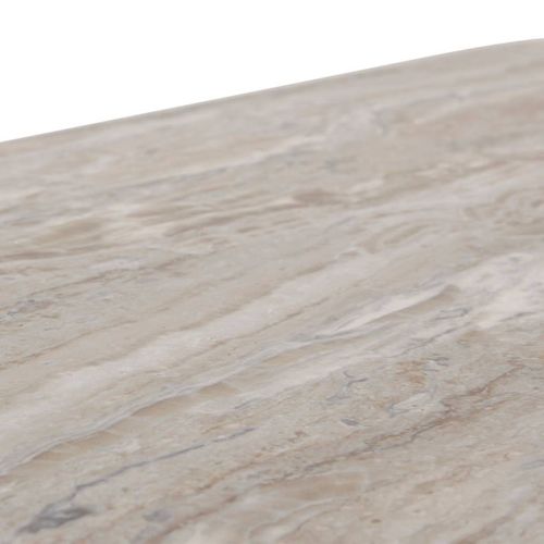 Table D'appoint Console Métal Et Mdf Effet Marbre - Longueur 140 X Largeur 34 X Hauteur 79,5 Cm