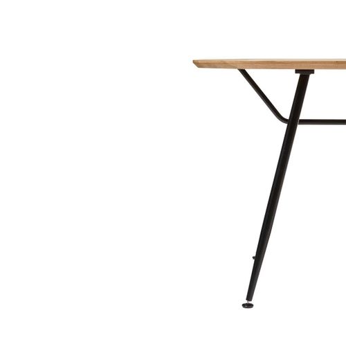 Table à Manger Ovale Avec Pieds En Métal Noir - Longueur 160 X Largeur 90 X Hauteur 75 Cm