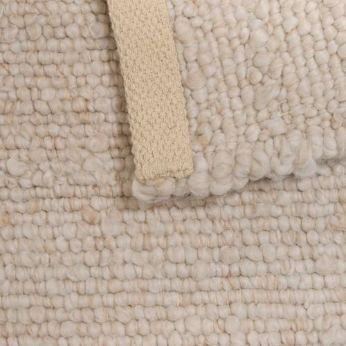 Tapis Rectangulaire Effet Laine Ivoire - Longueur 230 X Largeur 160 X Epaisseur 1,5 Cm