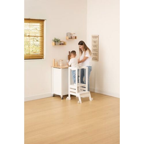 Tour D'apprentissage Pour Enfant Tour D'observation Coloris Blanc -l. 59,5 X P. 53,5 X H. 90 Cm