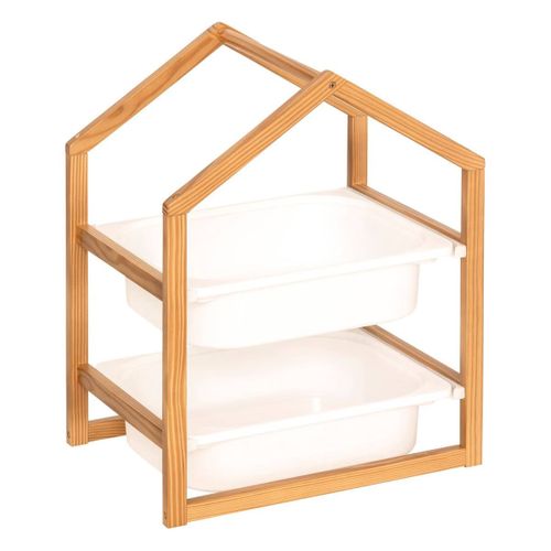 Meuble De Rangement Pour Enfant Avec 2 Bacs - Longueur 43 X Largeur 30 X Hauteur 54,5 Cm