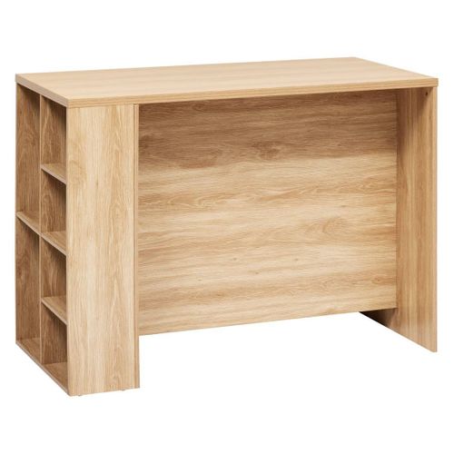 Ilot De Cuisine Central Meuble De Rangement 2 Portes Et 6 Niches - L. 120 X Largeur 60 X H. 90 Cm