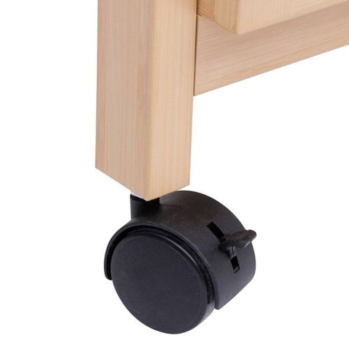 Desserte 3 Niveaux Coloris Effet Bois Clair - Longueur 39,6 X Largeur 30 X Hauteur 85,5 Cm