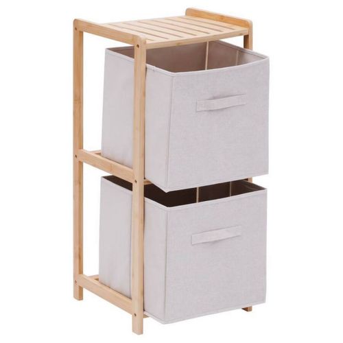 Etagère Meuble De Rangement Avec 2 Bacs - Longueur 34,7 X Profondeur 33 X Hauteur 77,5 Cm
