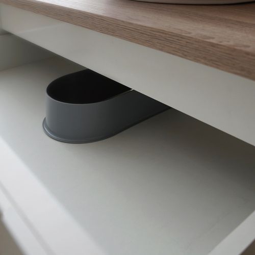 Meuble De Salle De Bain Sous-vasque Coloris Blanc/chêne Cambrien (lavabo Non Inclus)