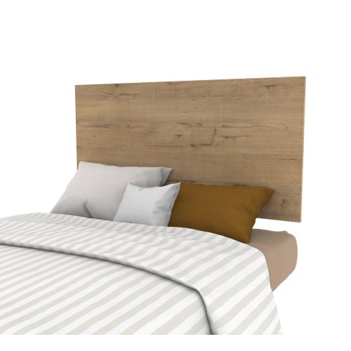 Tête De Lit Murale Chambre à Coucher Coloris Chêne Doré - L. 100 X P. 1,6 X H. 50 Cm