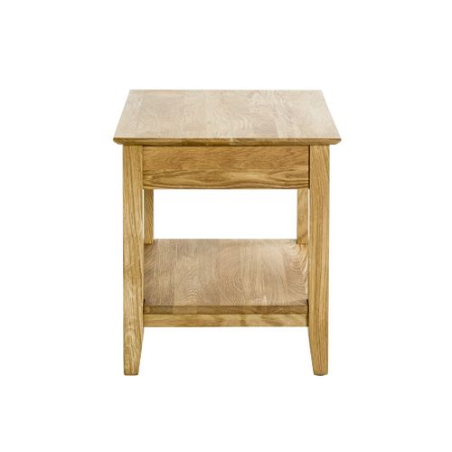 Bout de canapé En Bois Massif Huilé Coloris Chêne - Longueur 45 X Hauteur 52 X Profondeur 45 Cm