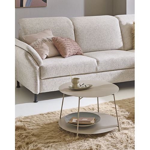 Table Basse Ronde Table D'appoint En Métal Coloris Gris - Diamètre 65 X Hauteur 40 Cm