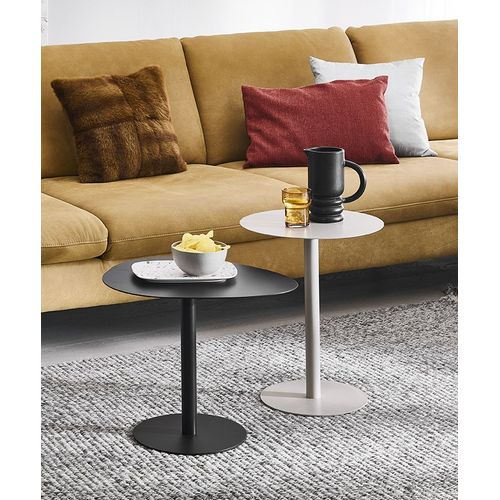 Table D'appoint Table Basse De Salon En Métal Coloris Noir - L. 51 X P. 41 X H. 42 Cm