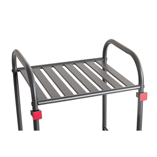 Etagère De 4 Niveaux Meuble De Rangement En Métal Gris Anthracite - L. 33 X H. 108 X P. 28 Cm