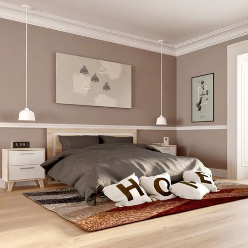 Tête De Lit Coloris Chêne/blanc - Longueur 155 Cm X Hauteur 60 X Profondeur 3 Cm