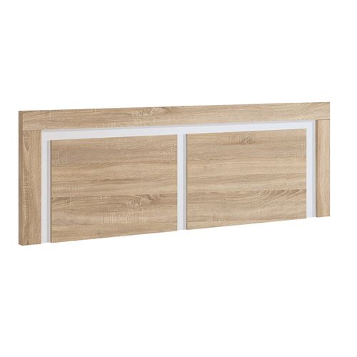 Tête De Lit Coloris Chêne/blanc - Longueur 155 Cm X Hauteur 60 X Profondeur 3 Cm