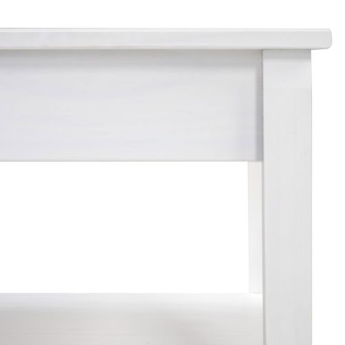 Table Basse Table Salon Avec Pieds Coloris Blanc - Longueur 90 X Hauteur 45 X Profondeur 45 Cm